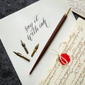 Wooden Quill Calligraphy Set