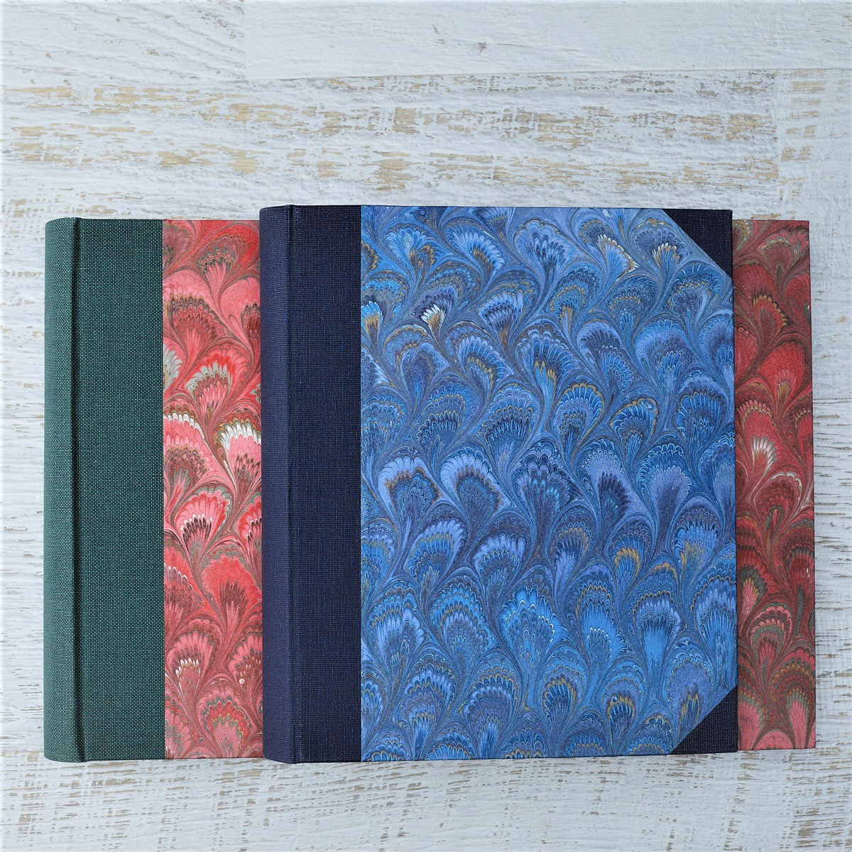 Marbled Paper Album with Canvas Spine