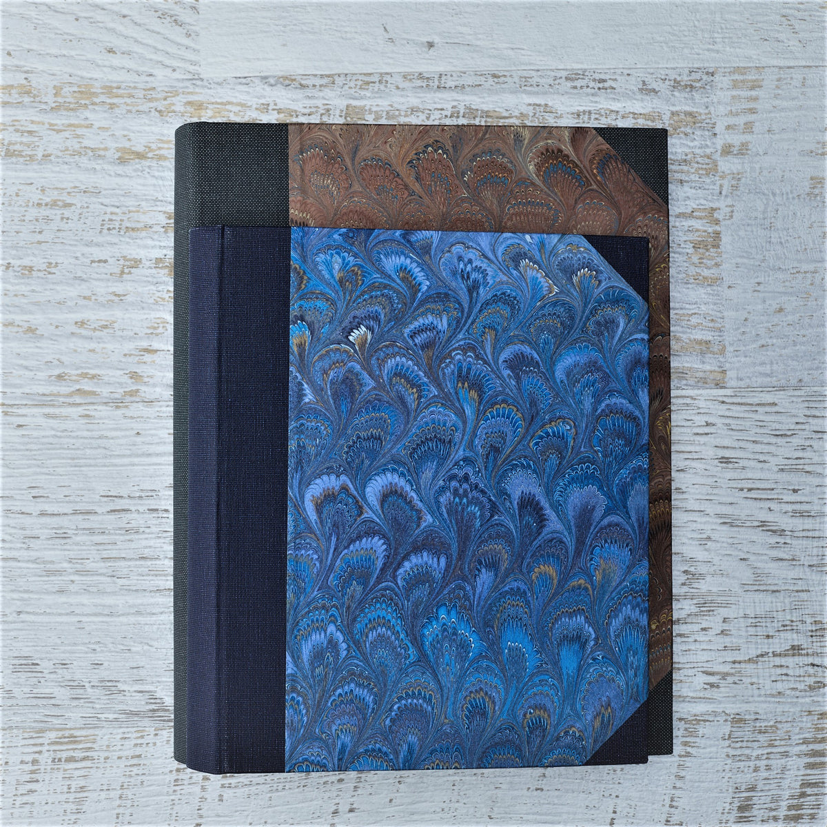 Marbled Paper Album with Canvas Spine
