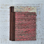 Hand Marbled Album with Leather Spine