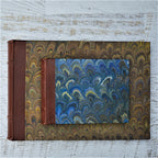 Hand Marbled Album with Leather Spine