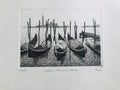 Original Venice Etching - San Marco Dock
