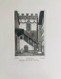 Original Florence Etching - Palagio di Parte Guelfe