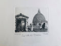Original Florence Etching - Cats on the rooftop