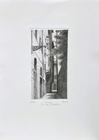 Original Florence Etching - Via del Fiordaliso