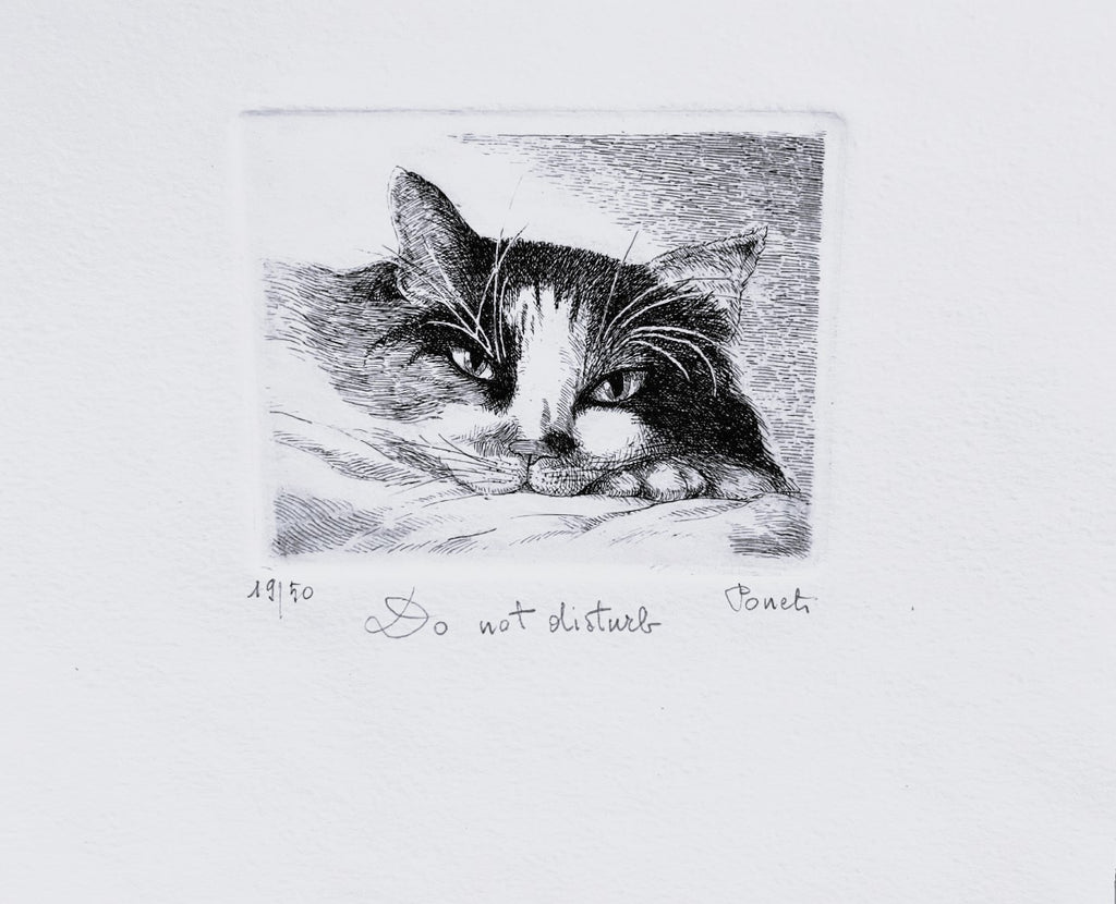 Original Italian Etching - Do not Disturb