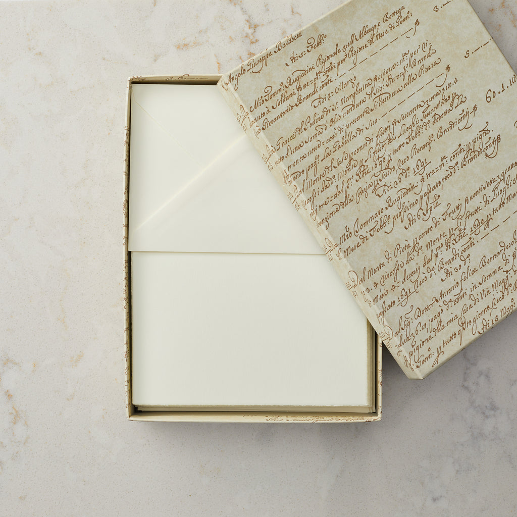 Deckled Edge Folded Card and Envelope