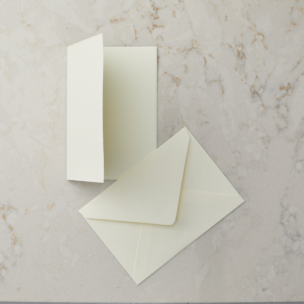 Deckled Edge Folded Card and Envelope