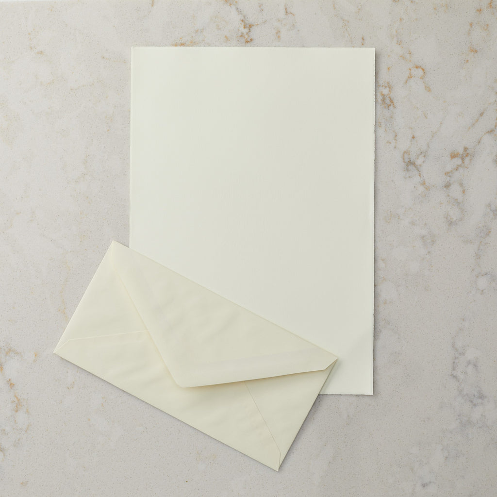 Deckled Edge Writing Paper and Envelope