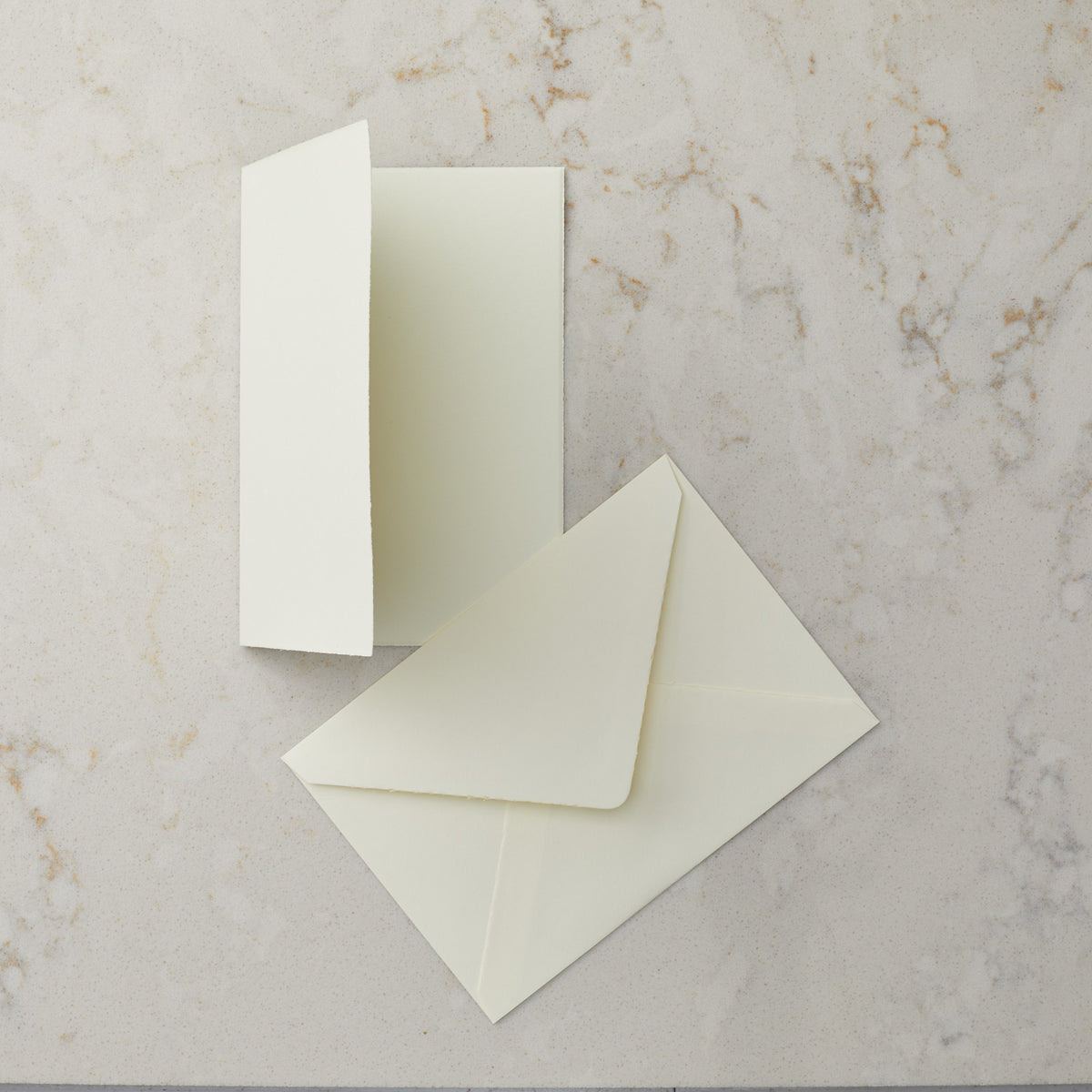 Deckled Edge Folded Card and Envelope