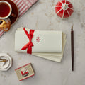 Deckle Edge Fleur de Lys Paper and Envelope