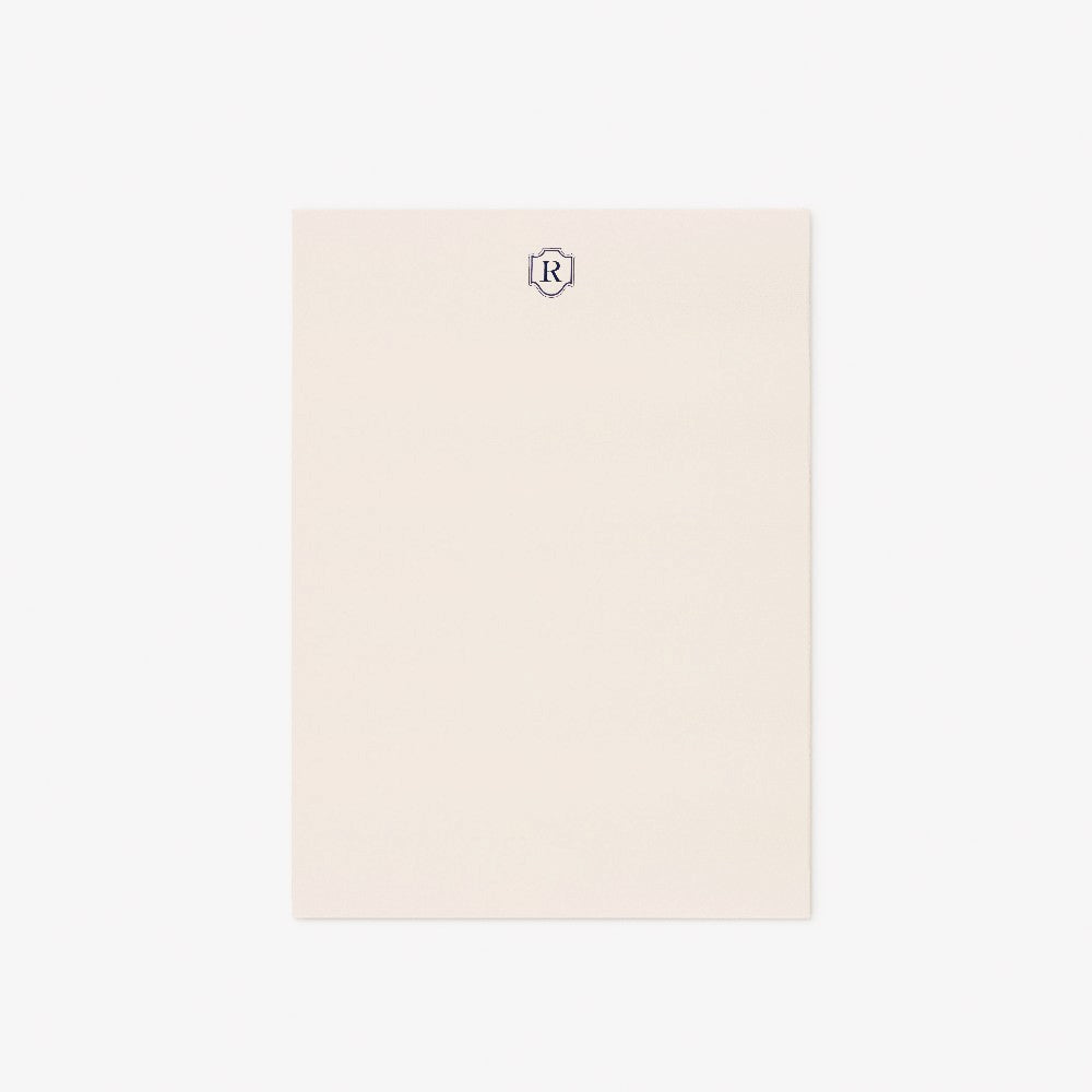 Deckle Edge Monogrammed Paper and Envelope