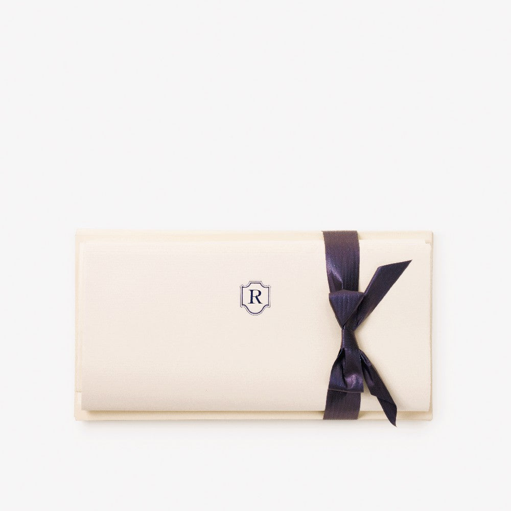 Deckle Edge Monogrammed Paper and Envelope
