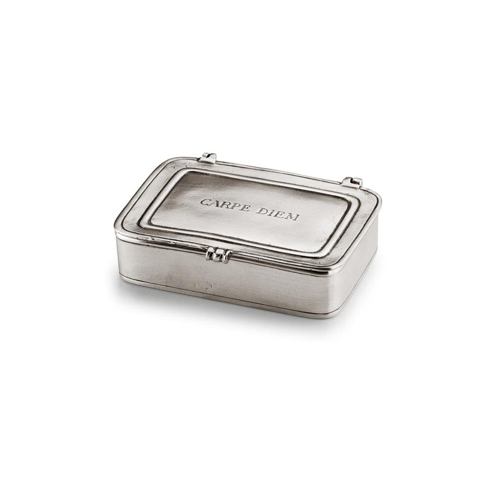 Italian Pewter Lidded Box [Carpe Diem]