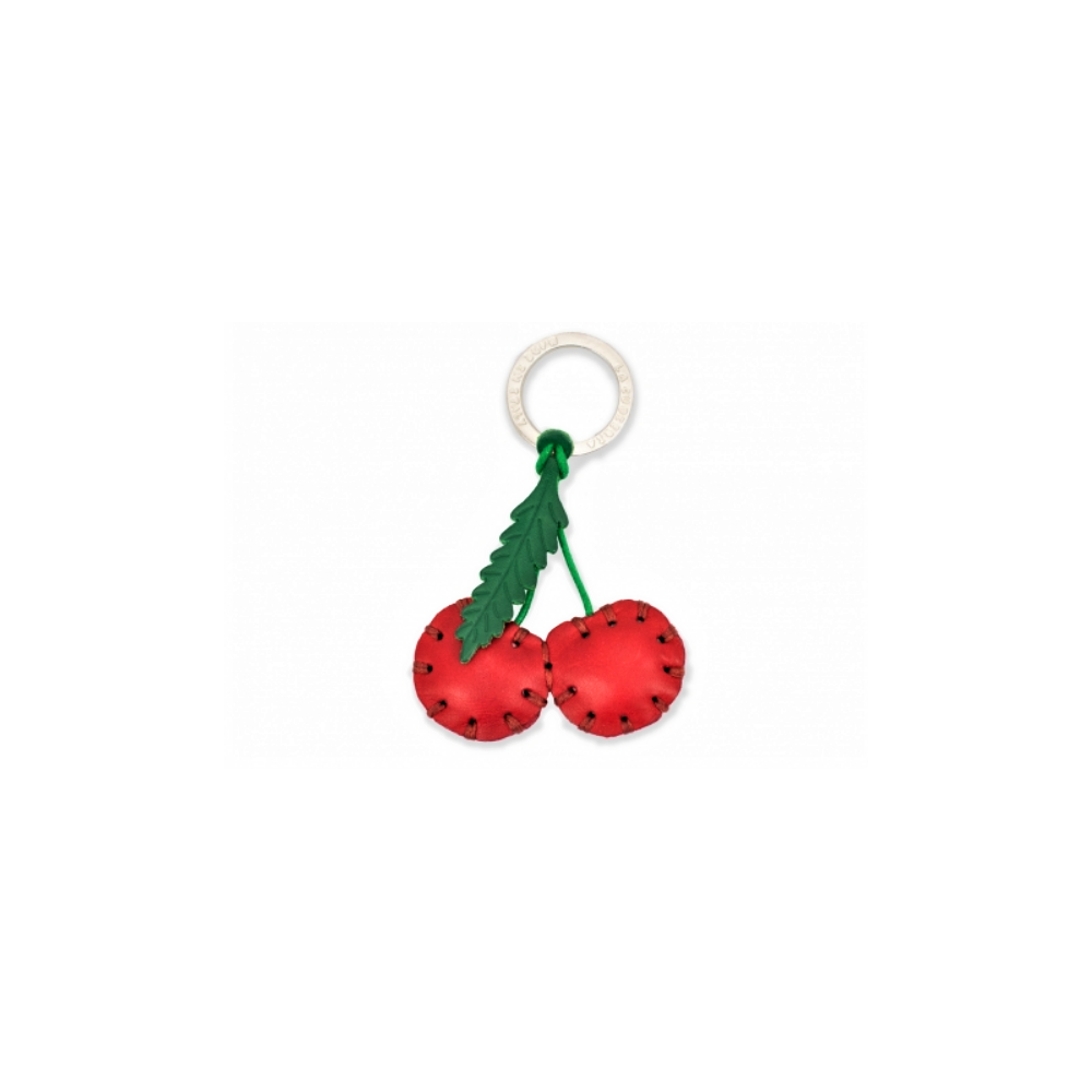 Cherries Leather Key Ring