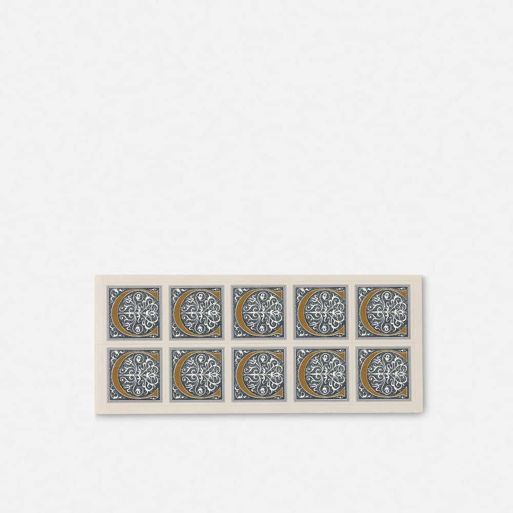 Single Roman Font Initial Stickers