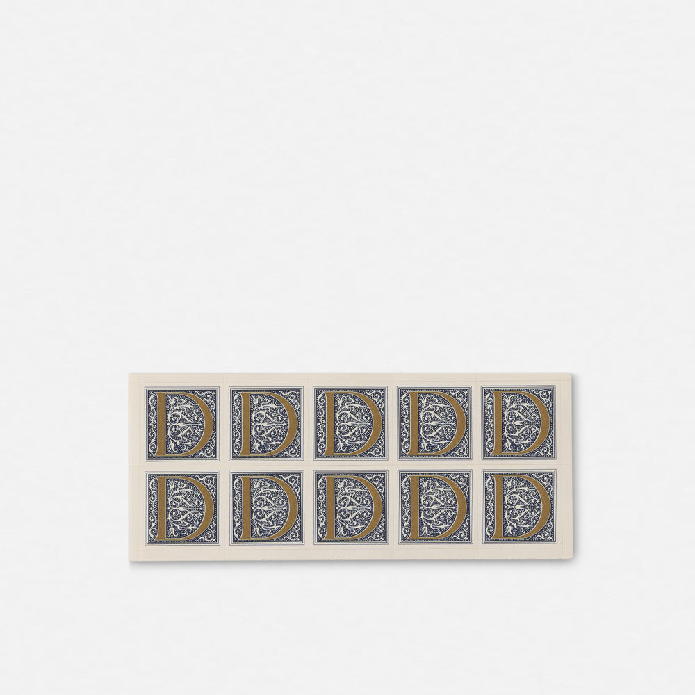 Single Roman Font Initial Stickers