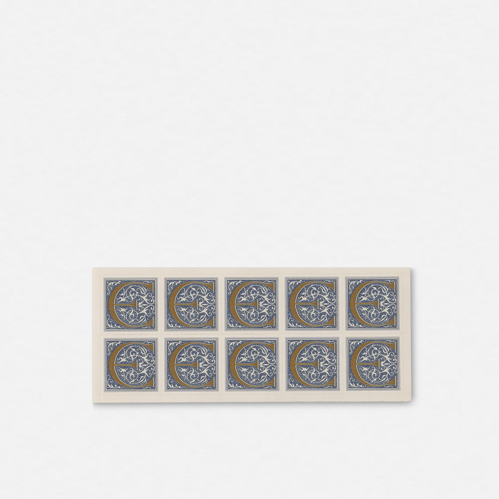 Single Roman Font Initial Stickers