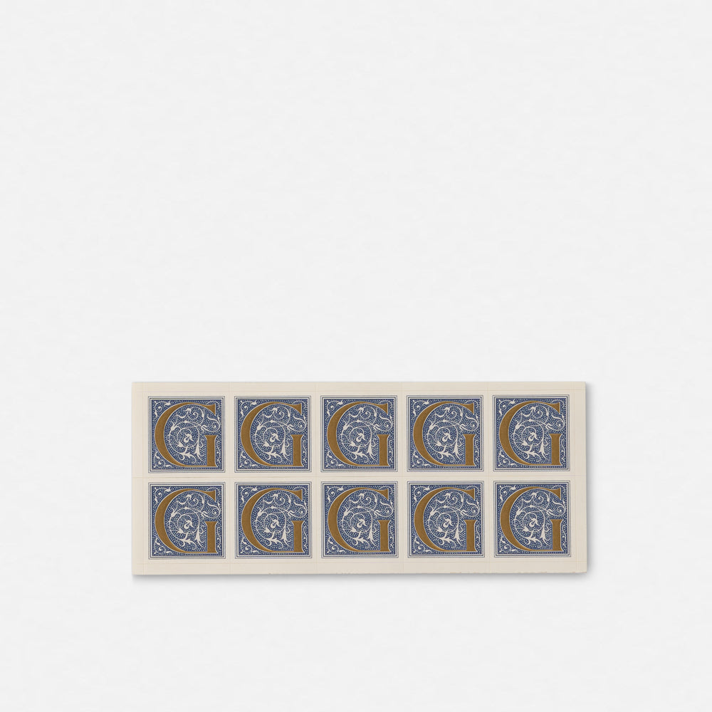Single Roman Font Initial Stickers