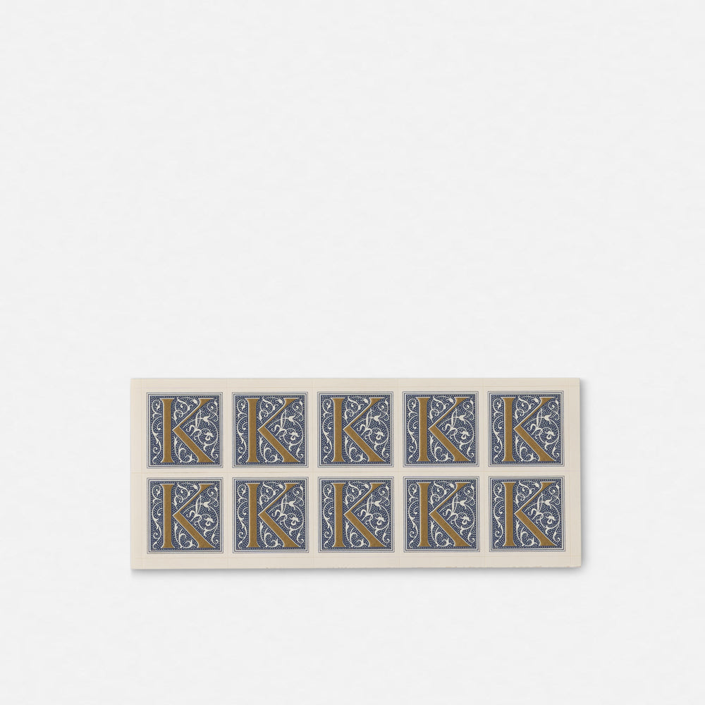 Single Roman Font Initial Stickers
