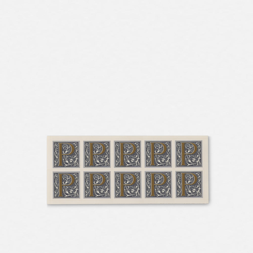 Single Roman Font Initial Stickers