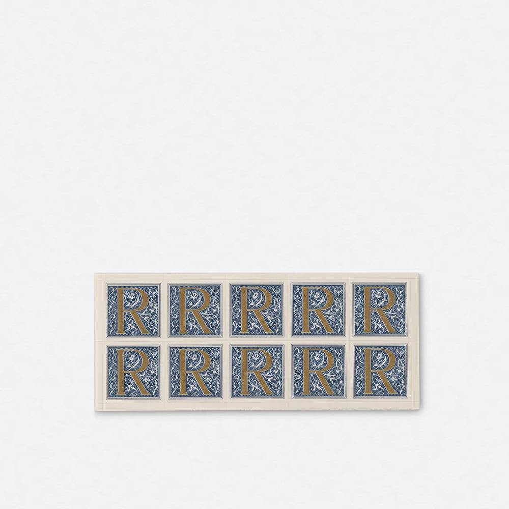 Single Roman Font Initial Stickers