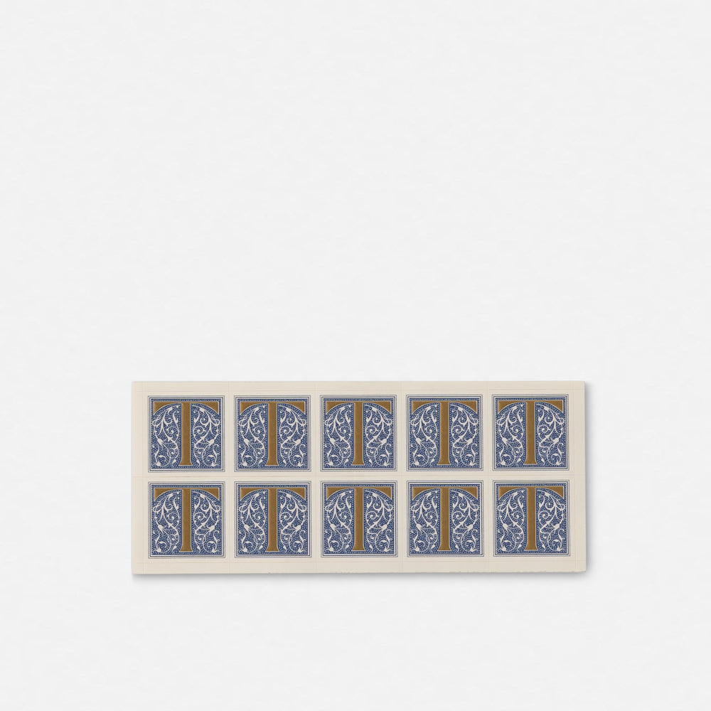 Single Roman Font Initial Stickers