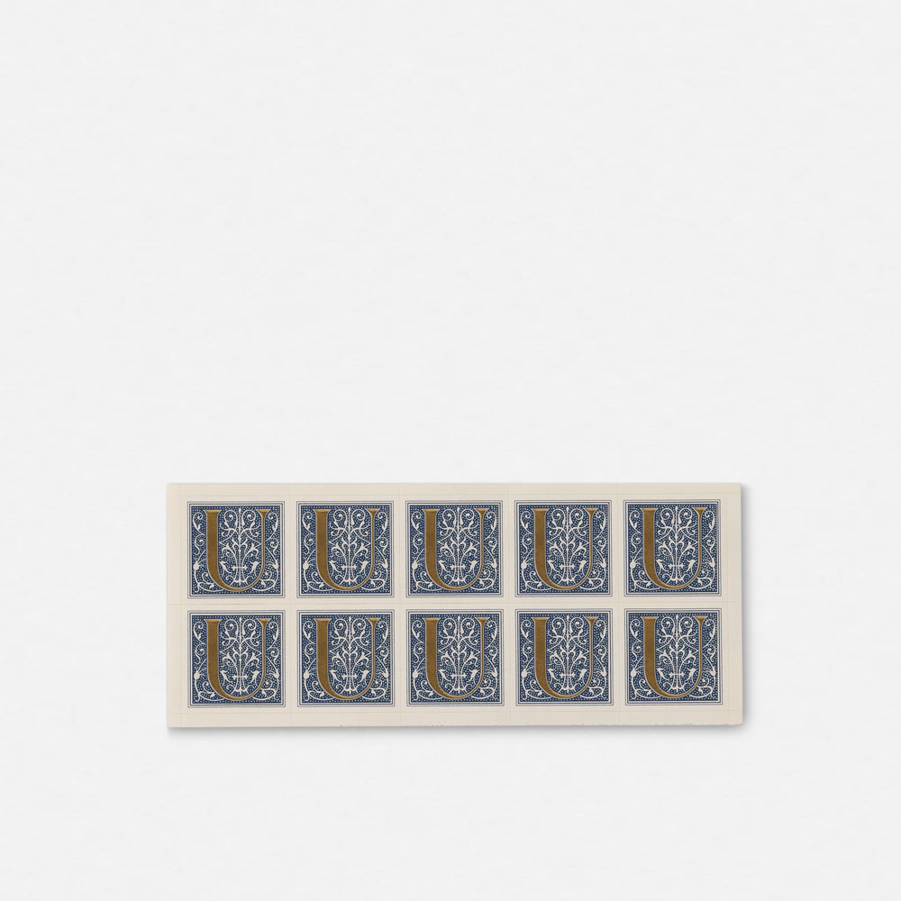 Single Roman Font Initial Stickers