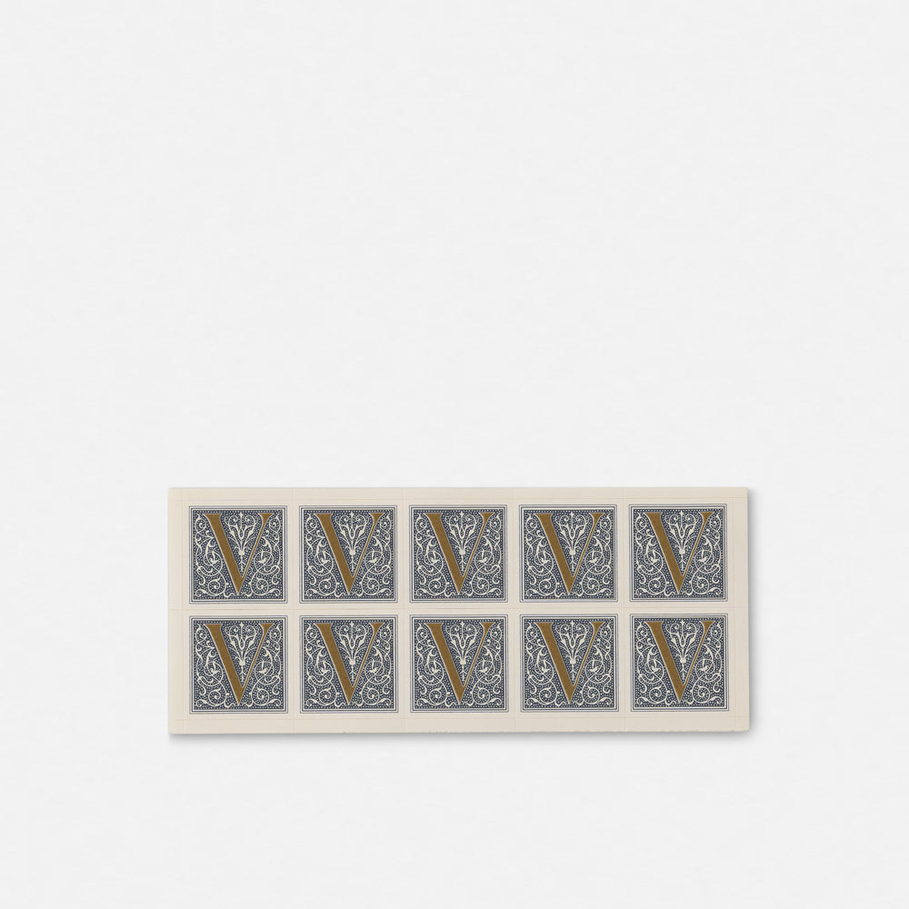 Single Roman Font Initial Stickers