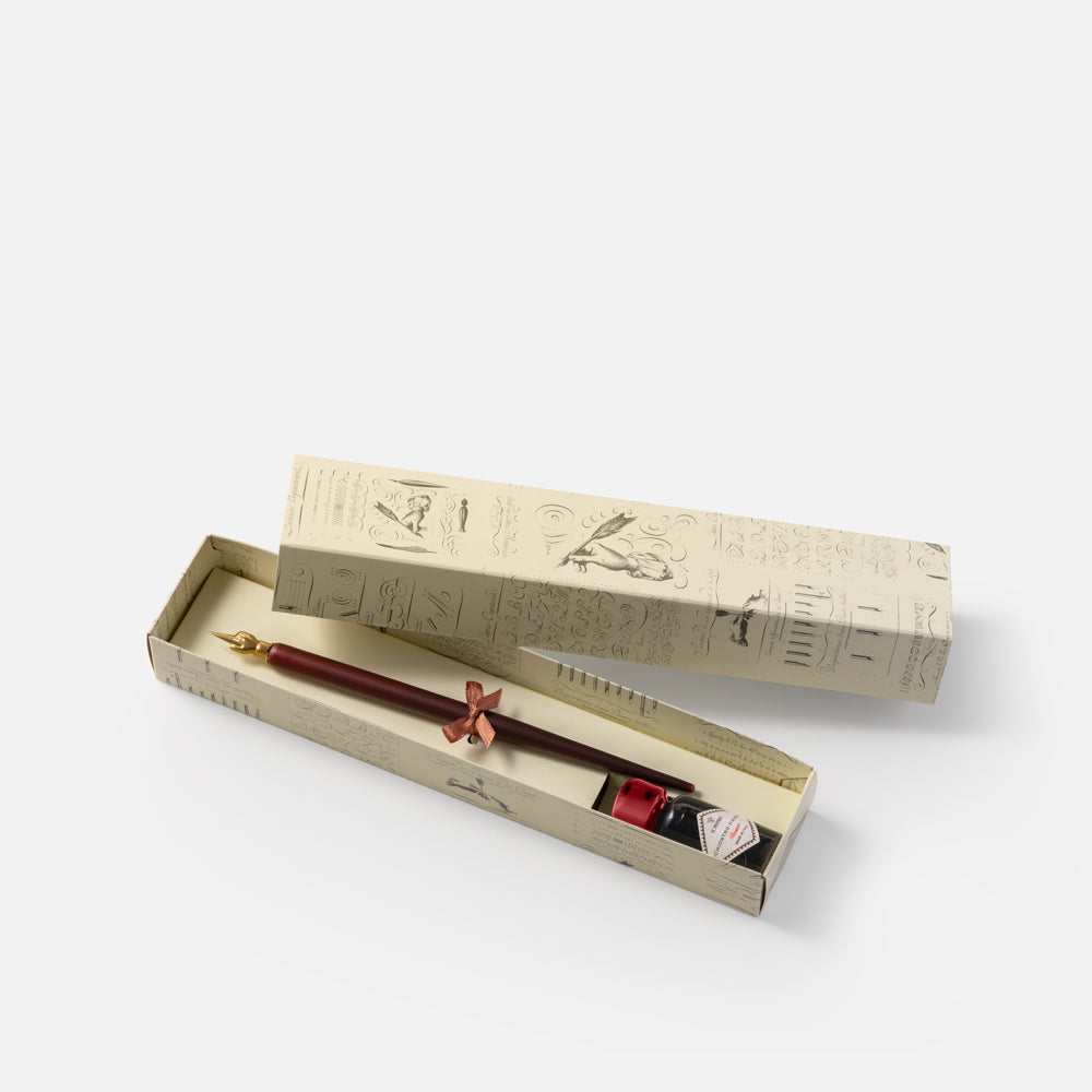 Wooden Quill & Ink