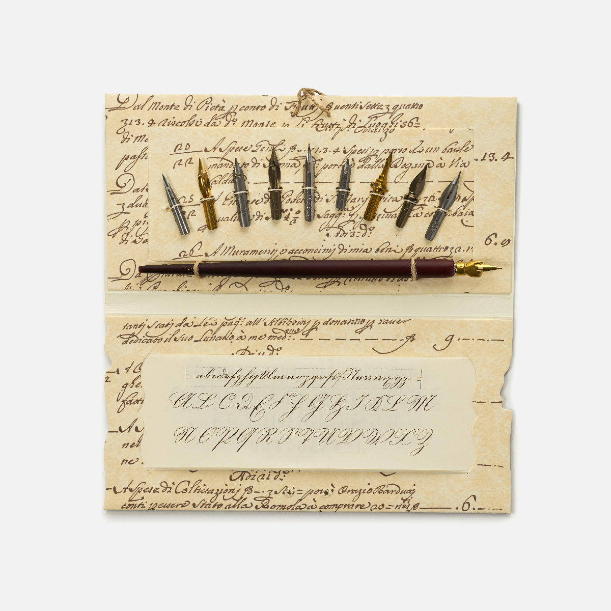 Wooden Quill Calligraphy Set