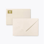 Green Monogrammed Correspondence Card and Envelope