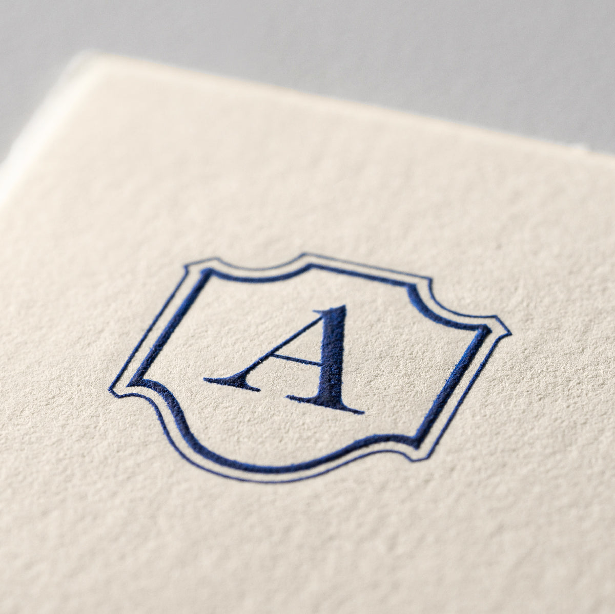Deckle Edge Monogrammed Correspondence Card and Envelope