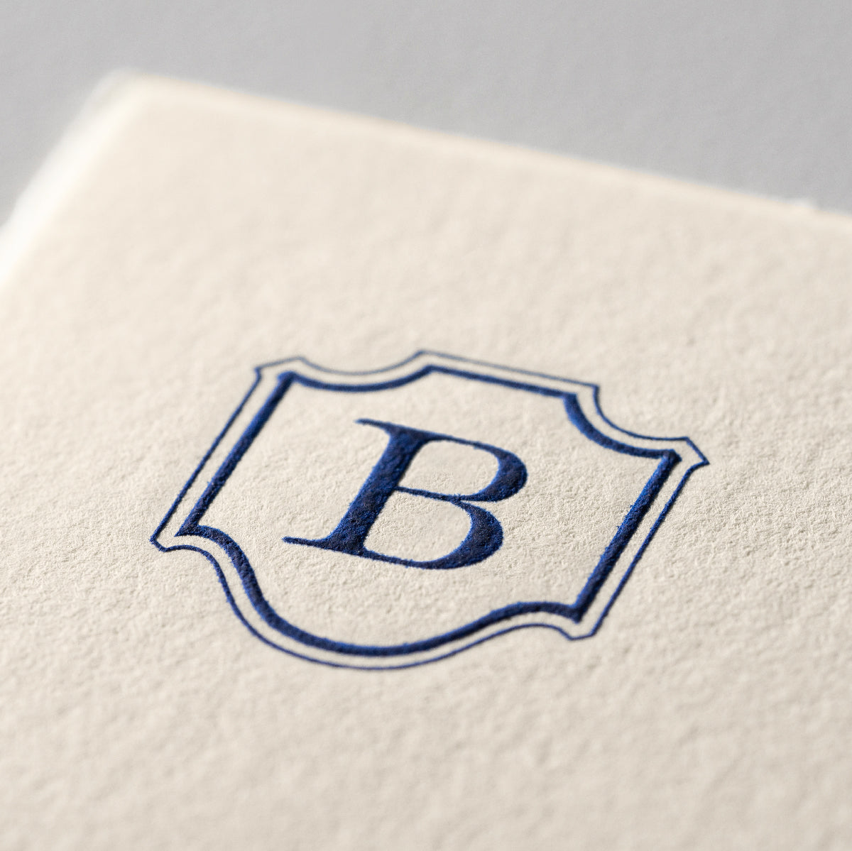 Deckle Edge Monogrammed Correspondence Card and Envelope