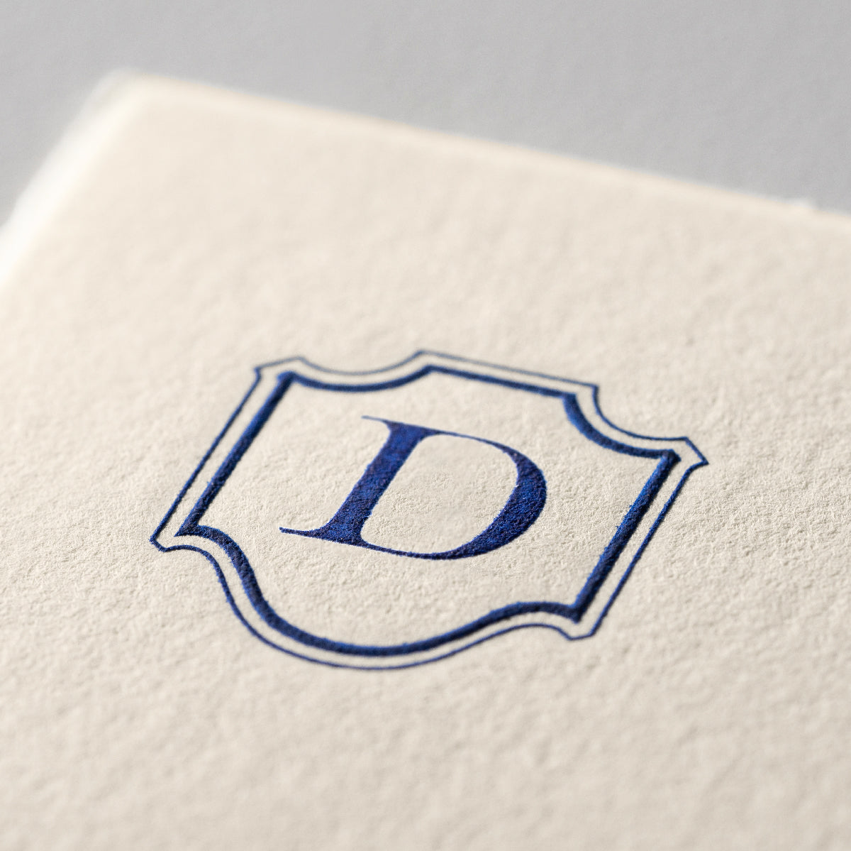 Deckle Edge Monogrammed Correspondence Card and Envelope