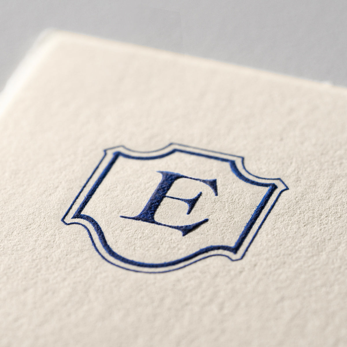 Deckle Edge Monogrammed Correspondence Card and Envelope
