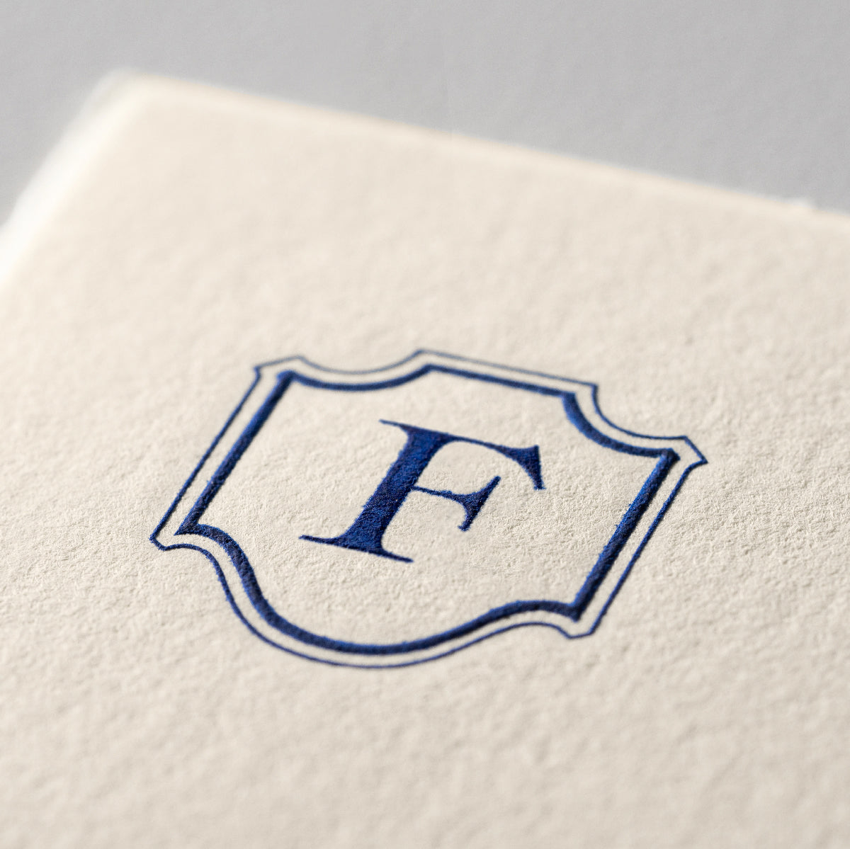 Deckle Edge Monogrammed Correspondence Card and Envelope