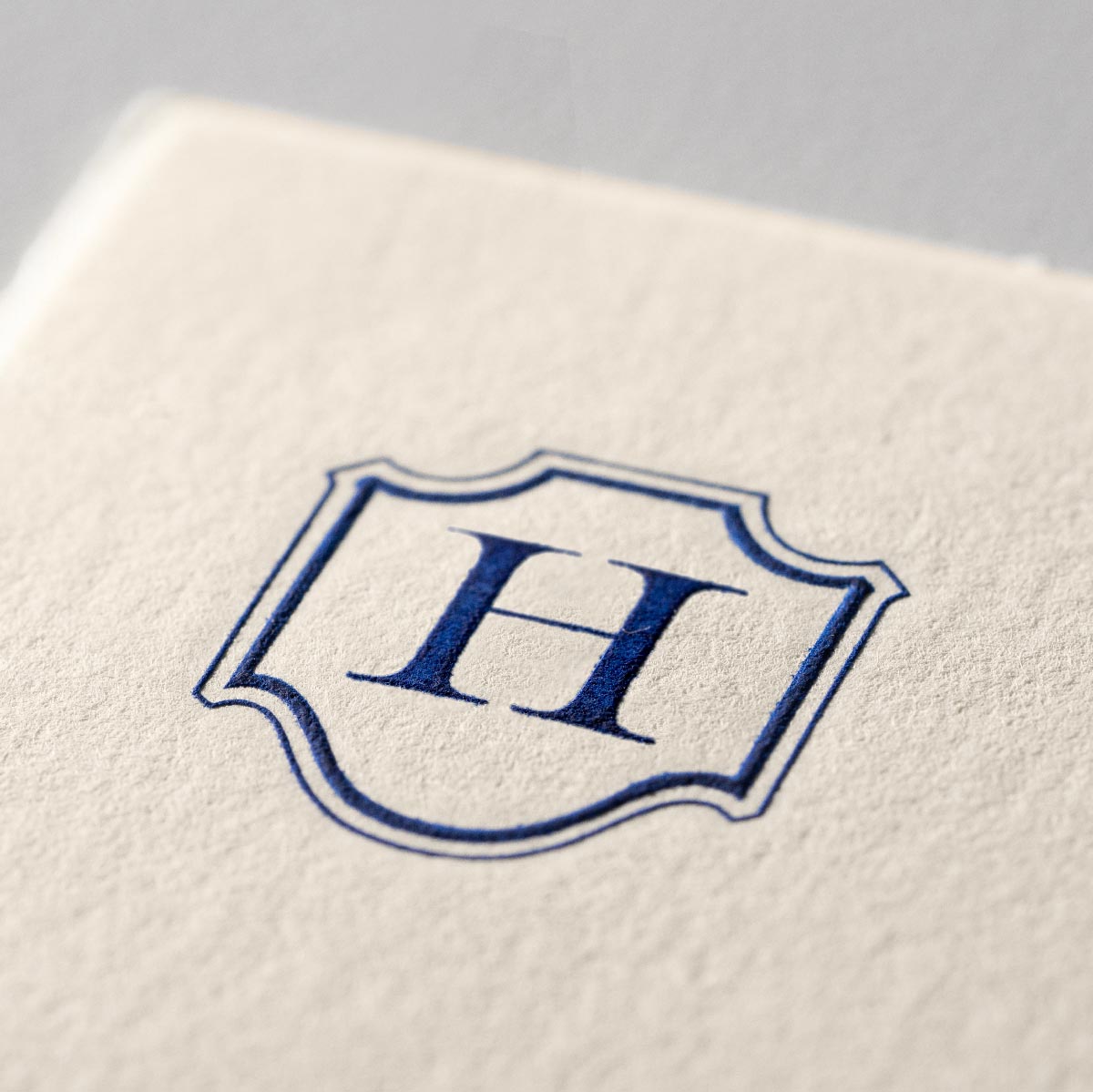Deckle Edge Monogrammed Correspondence Card and Envelope
