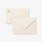 Deckle Edge Monogrammed Correspondence Card and Envelope