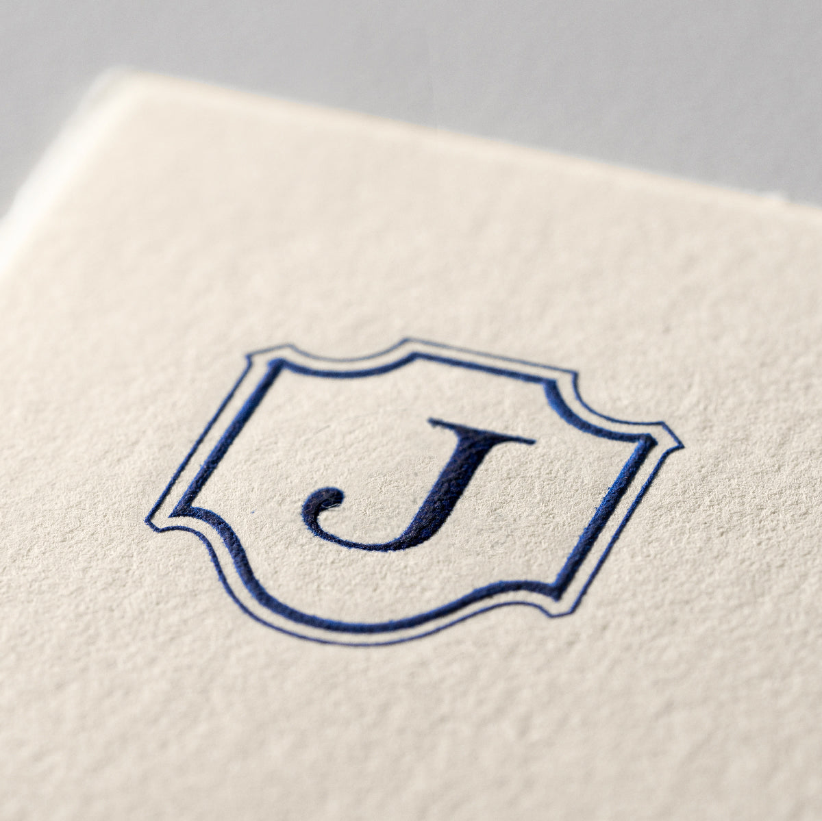 Deckle Edge Monogrammed Correspondence Card and Envelope