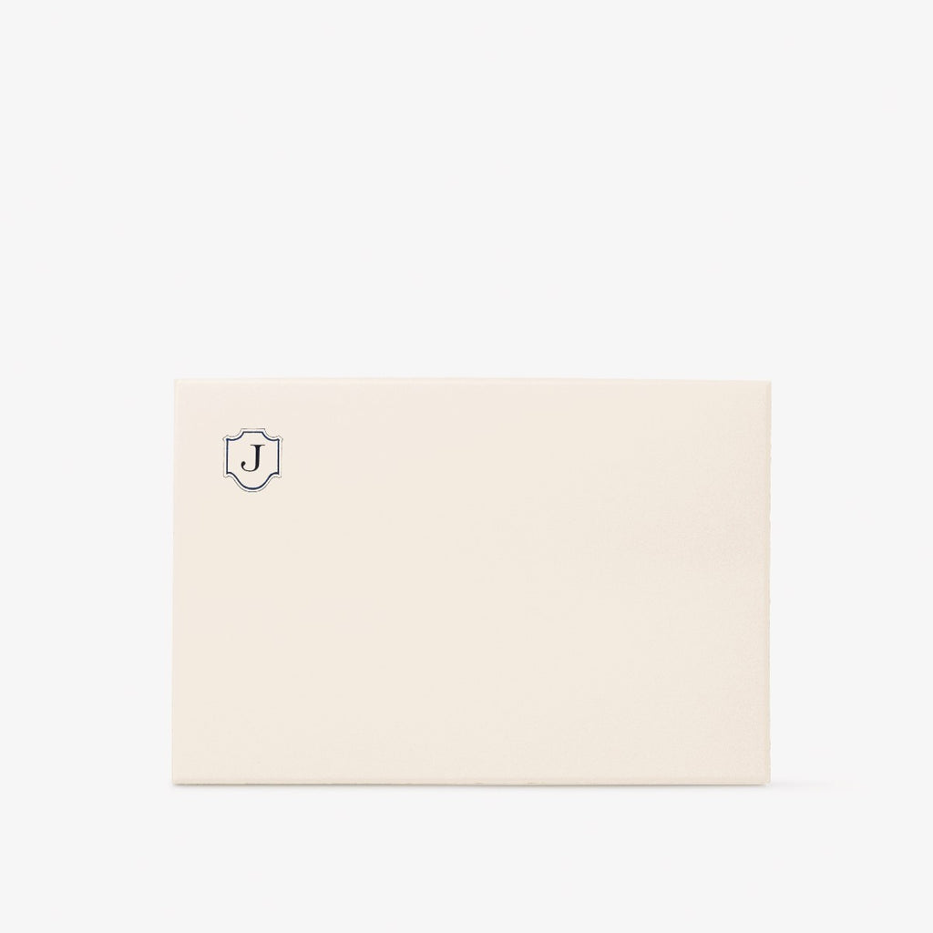 Deckle Edge Monogrammed Correspondence Card and Envelope