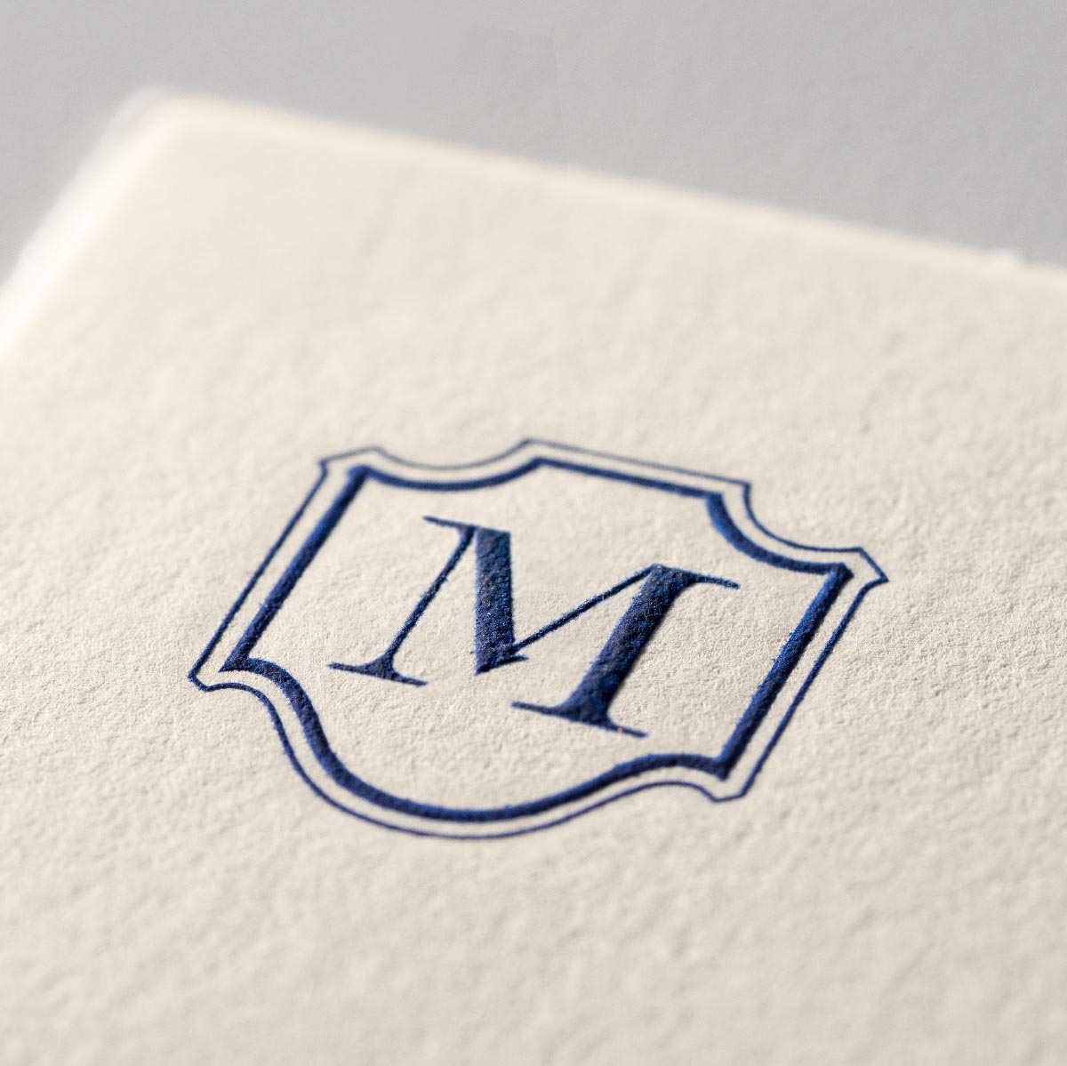 Deckle Edge Monogrammed Correspondence Card and Envelope