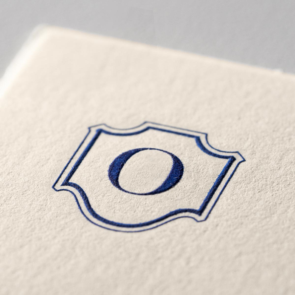 Deckle Edge Monogrammed Correspondence Card and Envelope