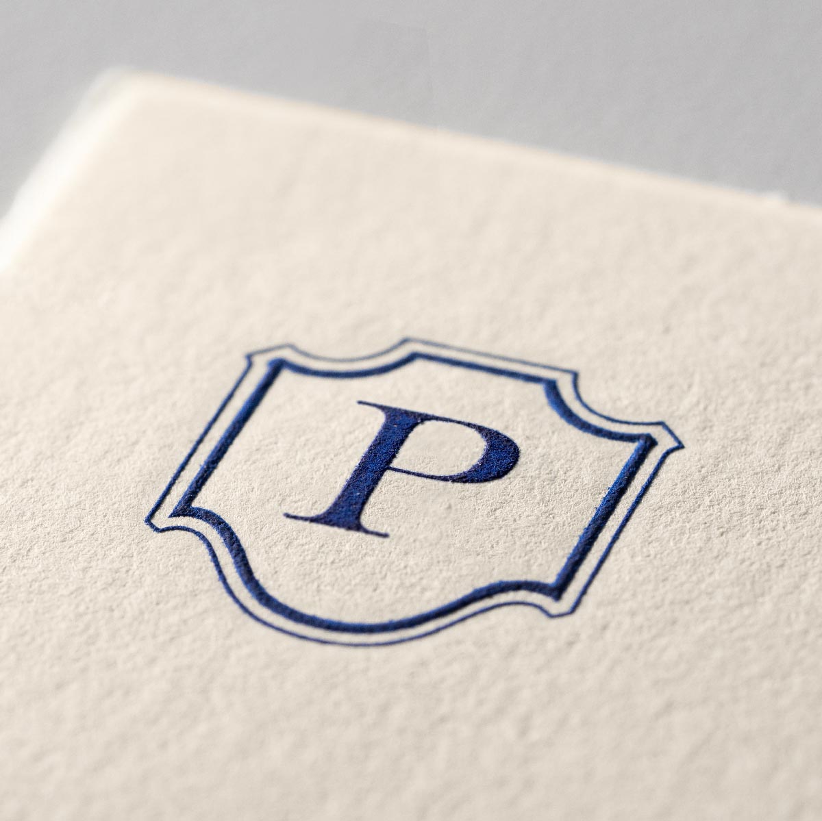 Deckle Edge Monogrammed Correspondence Card and Envelope