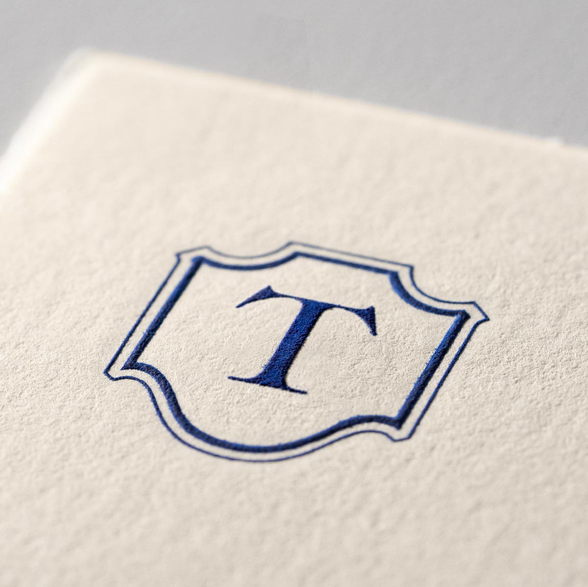 Deckle Edge Monogrammed Correspondence Card and Envelope
