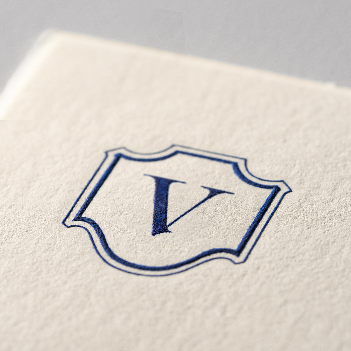 Deckle Edge Monogrammed Correspondence Card and Envelope