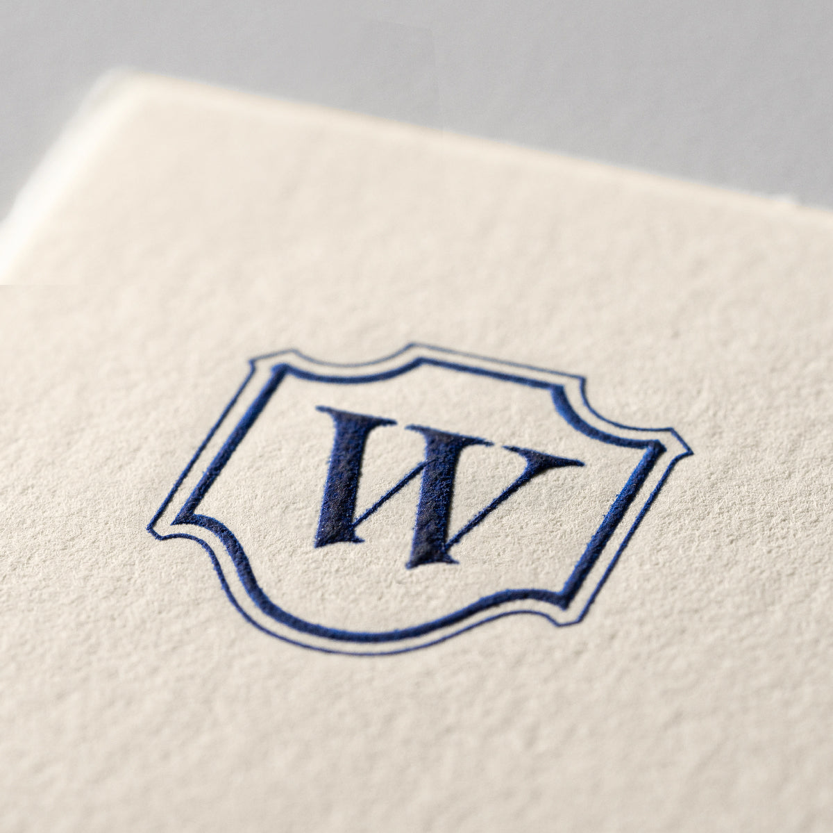 Deckle Edge Monogrammed Correspondence Card and Envelope