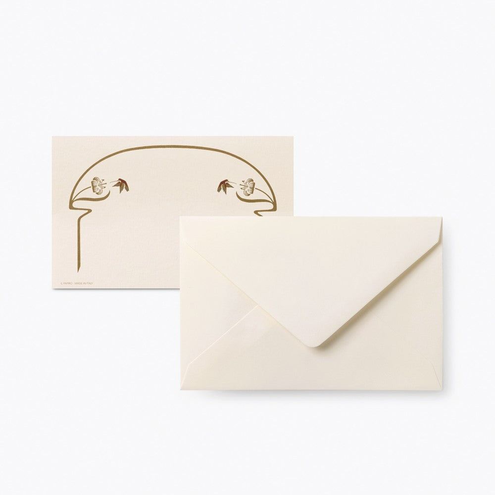 Red and Gold Hummingbird Stationery