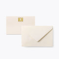Green Monogrammed Note Card and Envelope