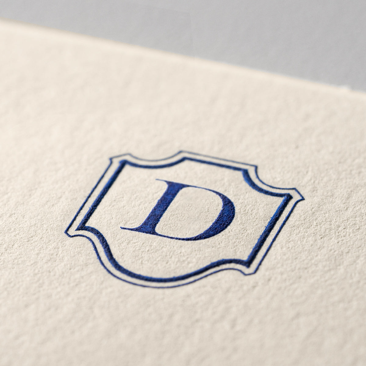 Deckle Edge Monogrammed Note Card and Envelope